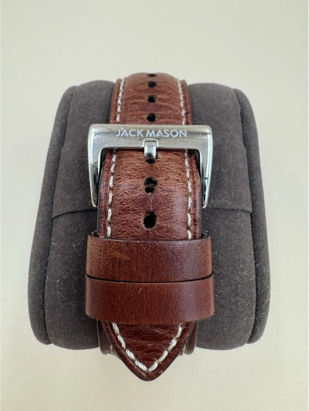 Jack Mason Pursuit Aviator JM-A101-004 | Black Dial Brown Original Leather Band